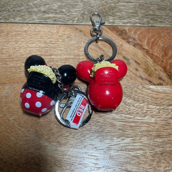 Disney Parks Mickey and Minnie Balloon Popcorn Bucket Keychain Bundle - Picture 2 of 7